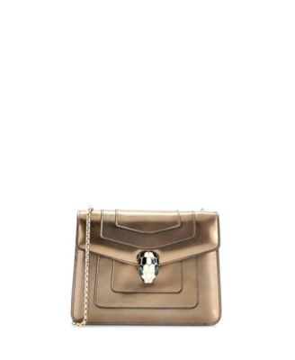 Small Serpenti Forever Square Shoulder Bag Metallic Leather