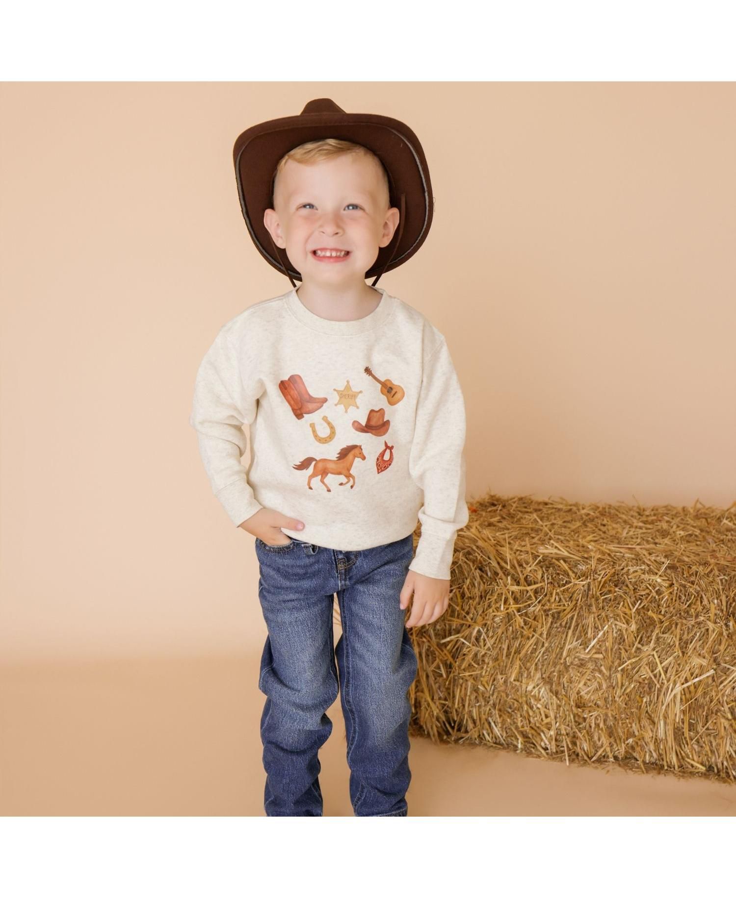 Big Boys 10 - 12 Western Cowboy Sweatshirt