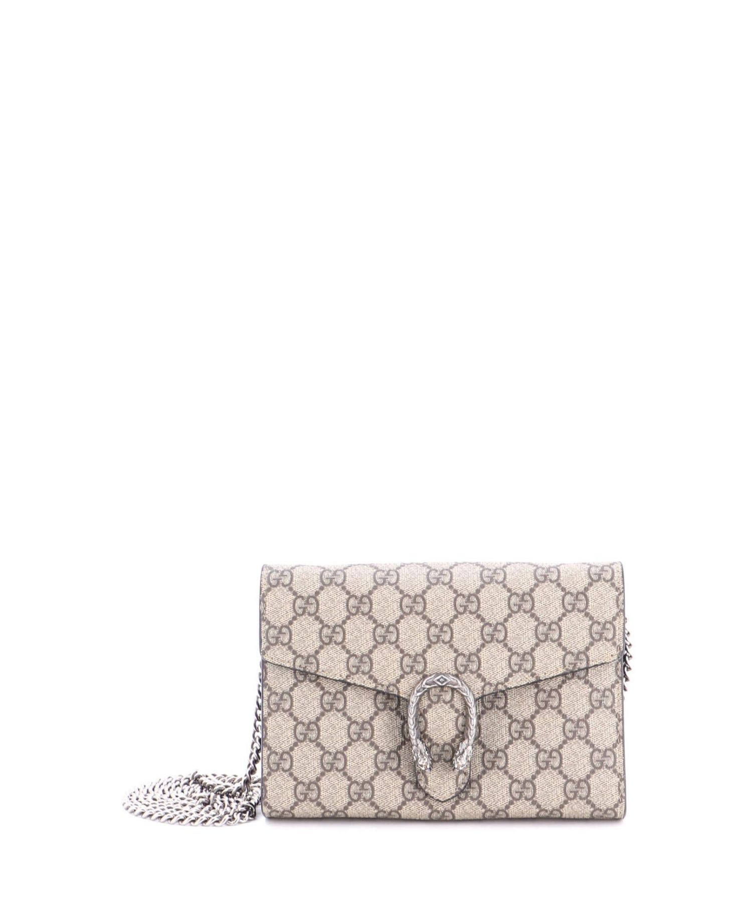 Small Dionysus Chain Wallet GG Coated Canvas