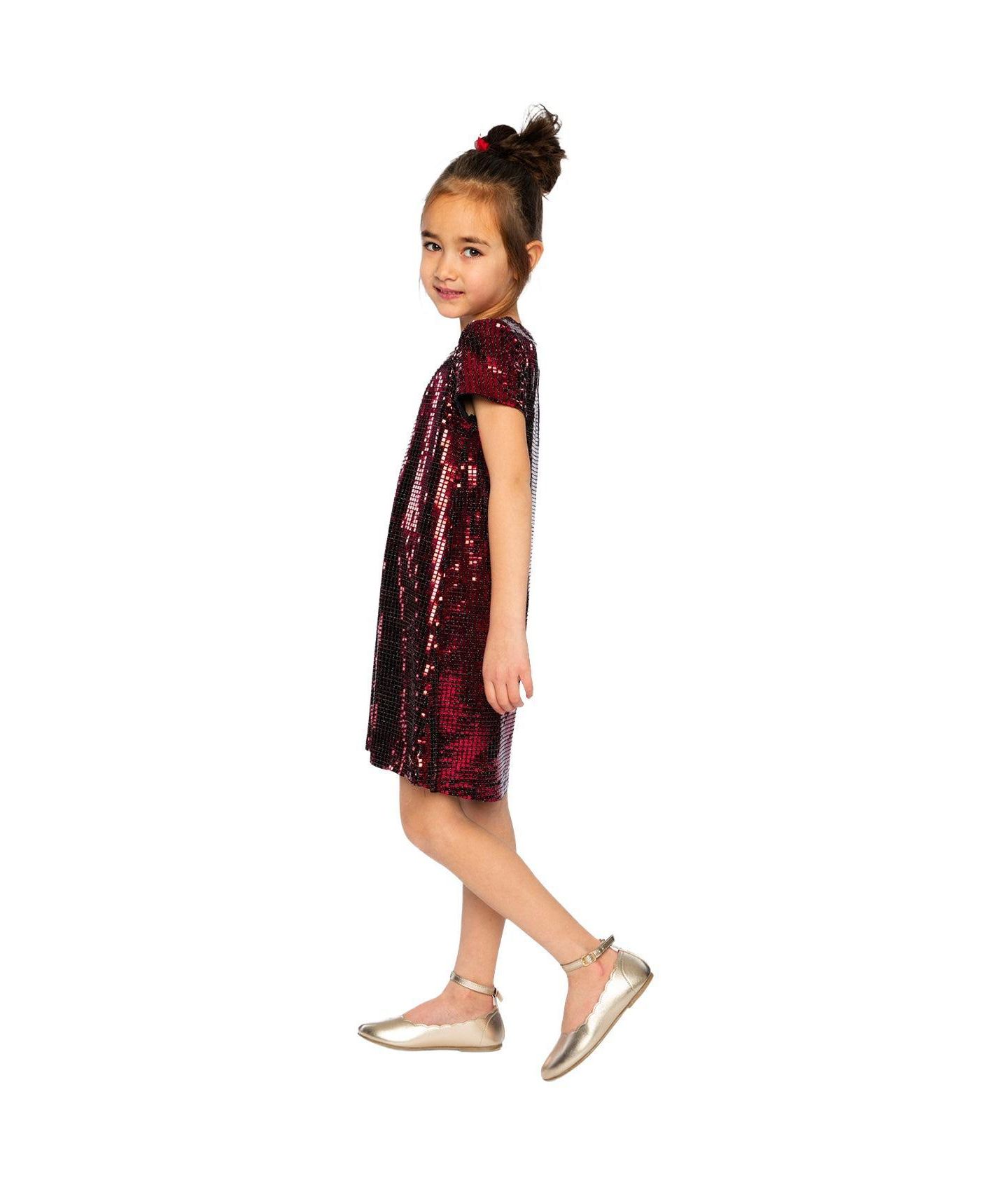 Платье Deux par Deux Short Sleeve A Line Dress для девочек, цвет: Rouge — фото 3