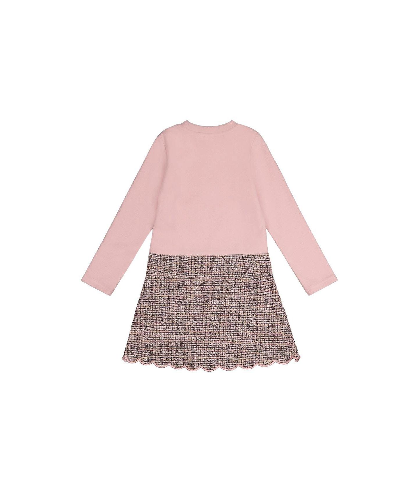 Платье Deux par Deux Girl Bi-Material Dress для девочек, цвет: Розовый / Чёрный — фото 5