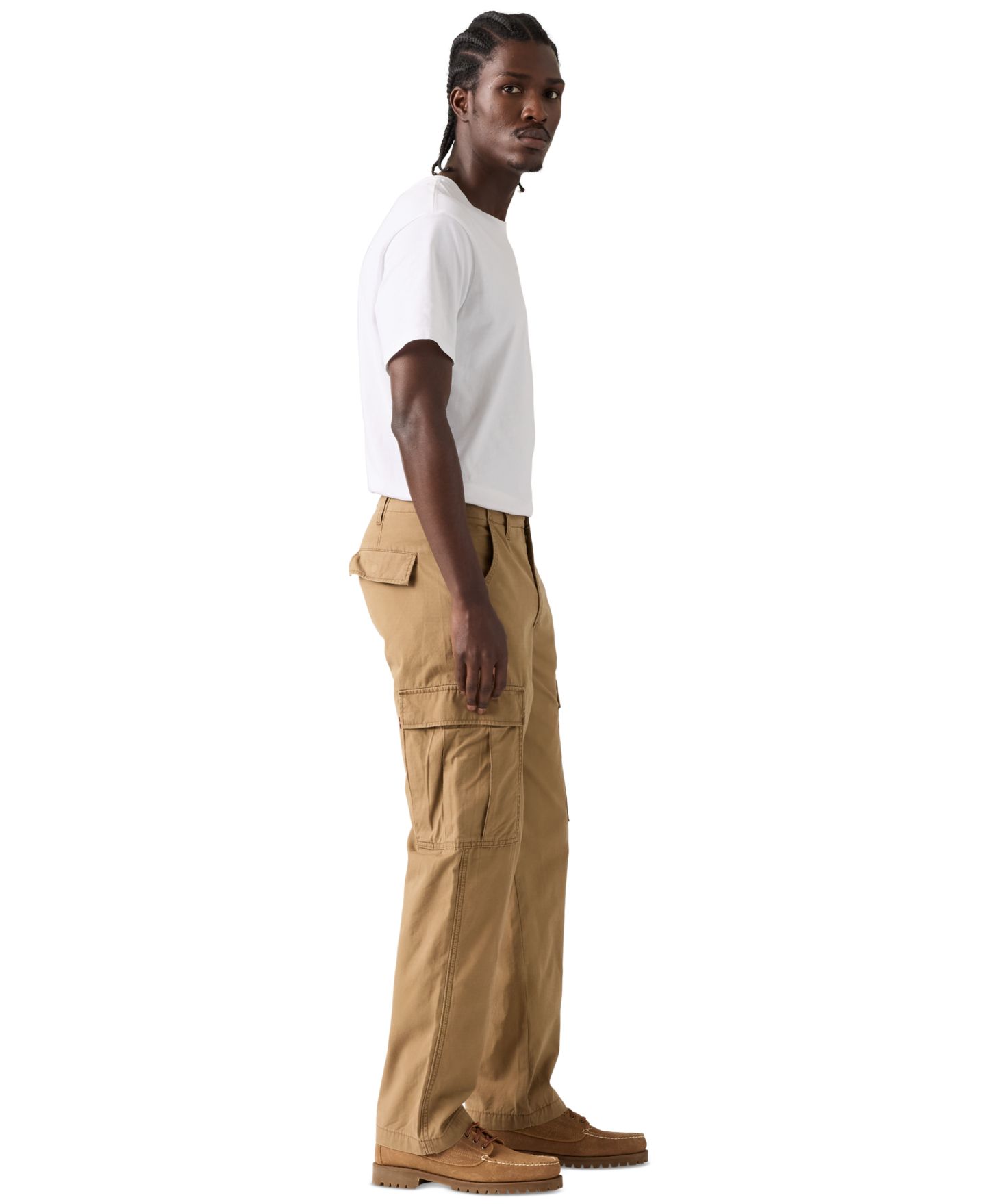 Мужские брюки Levi's XX Chino Straight Cargo, цвет: Ermine — фото 4