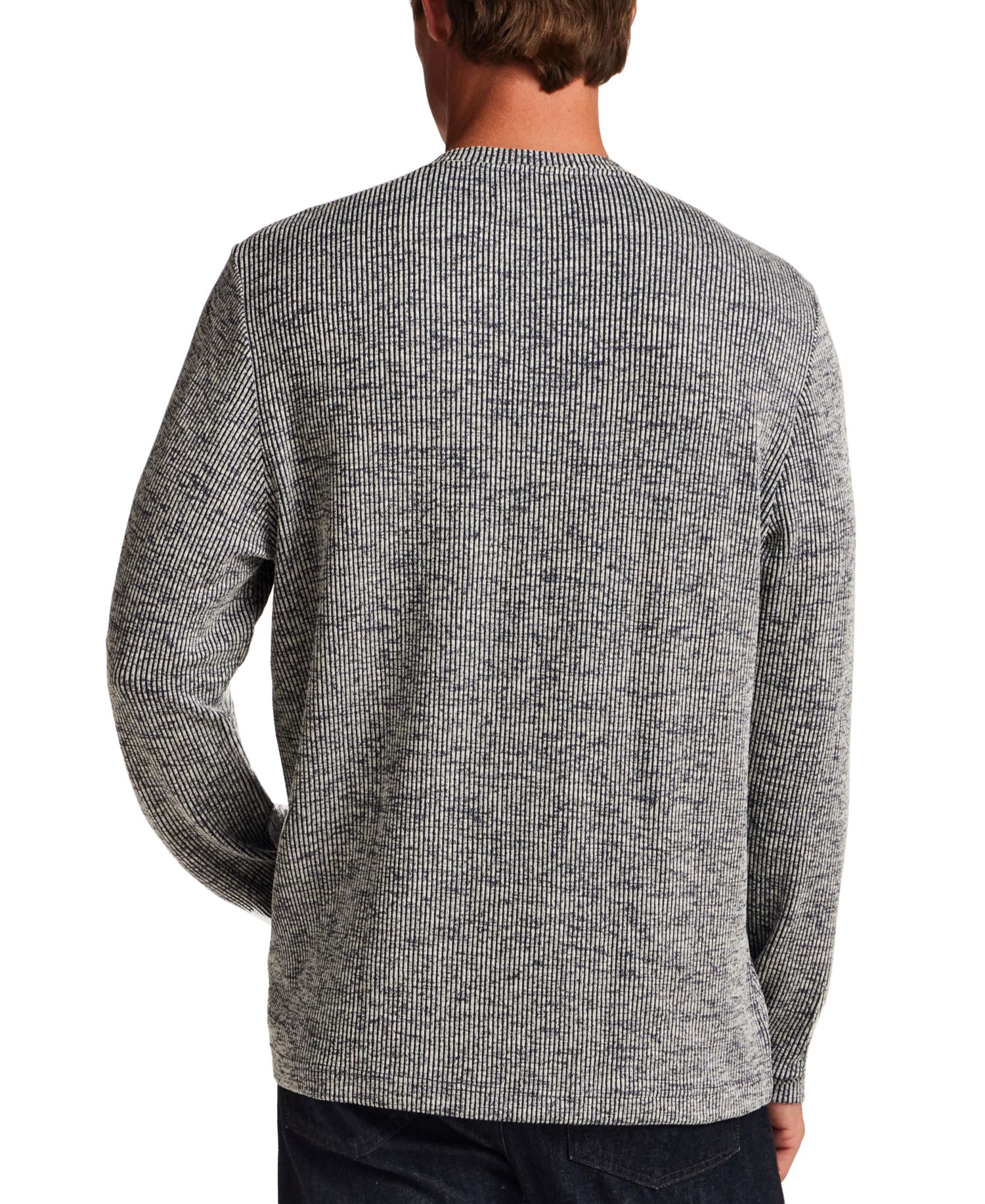 Men's Vertical Texture Mixy Henley T-Shirt