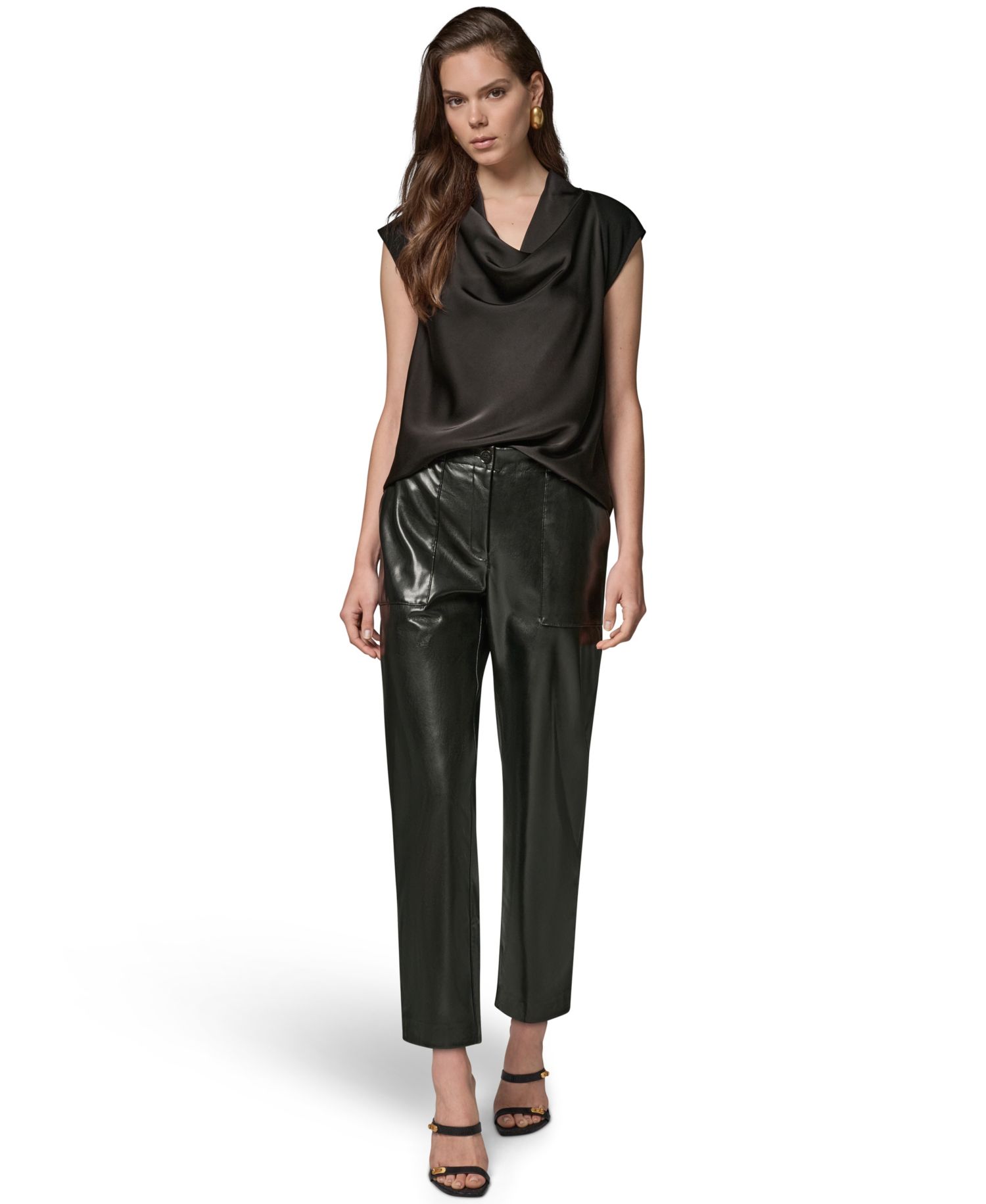 Petite Patch Pockets Ankle Pants