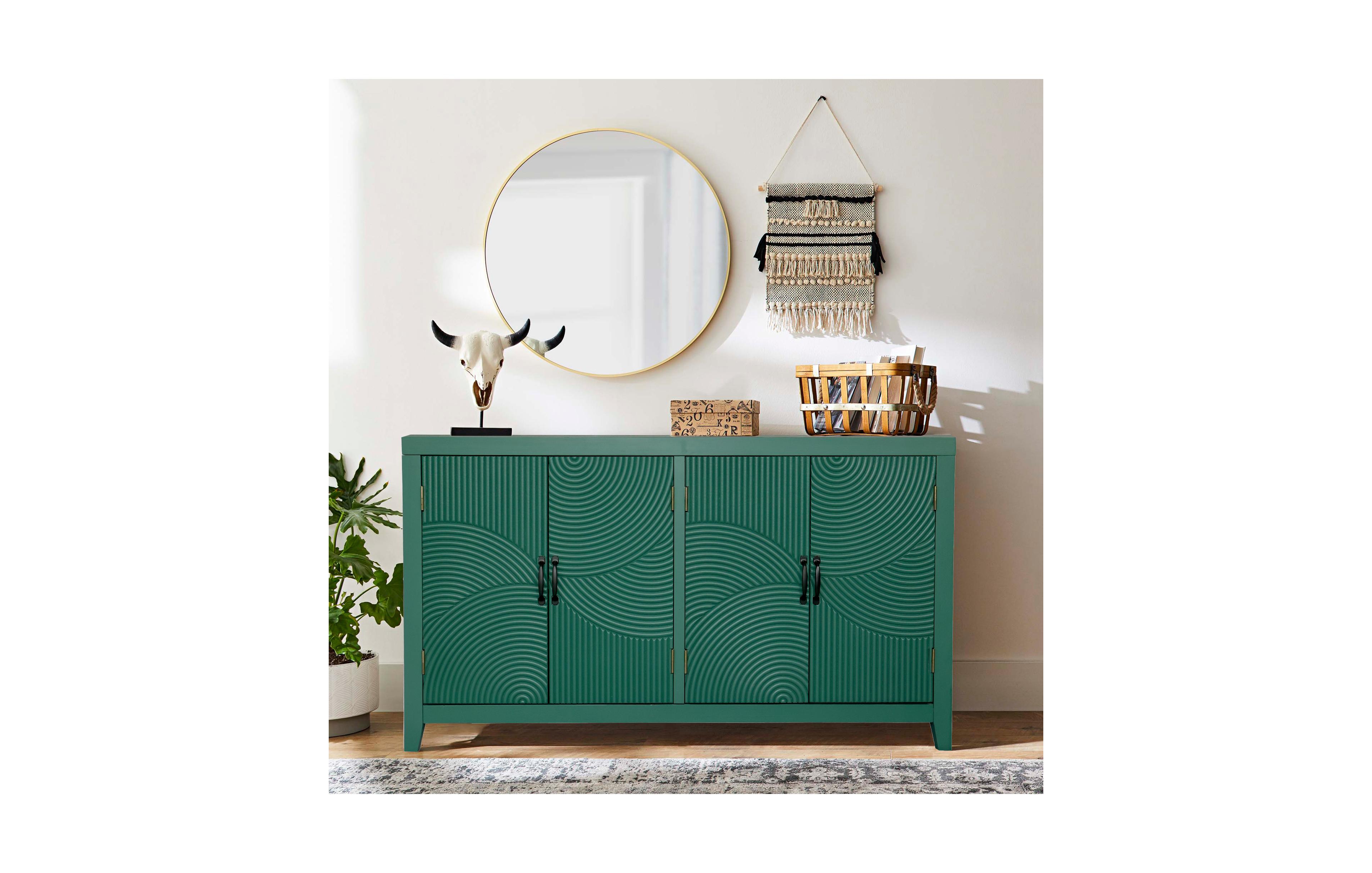 flynama Mid Century Accent Cabinet with 4 Doors