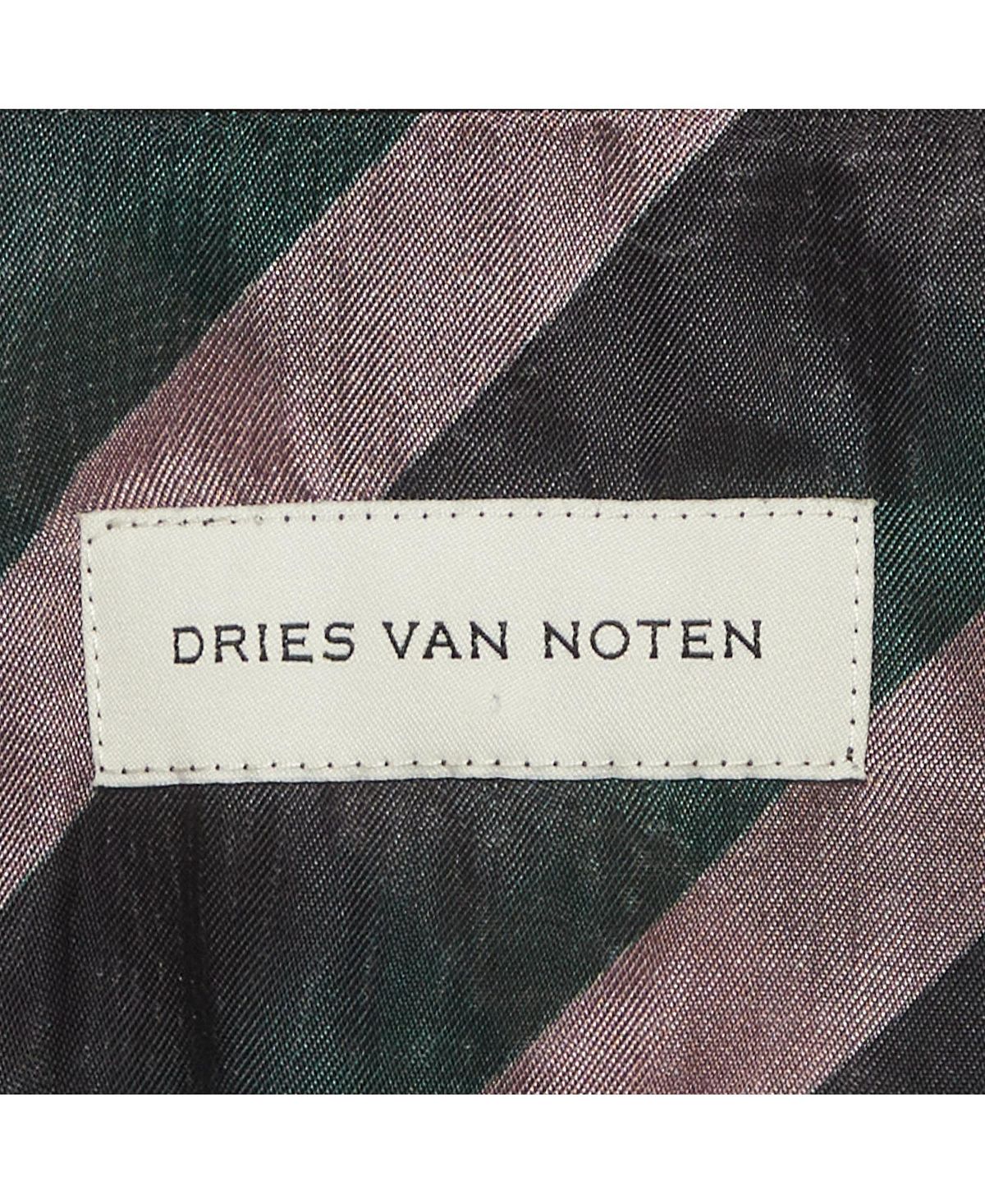 Pre-Owned Dries Van Noten Women's Oversized Diagonal Stripe Satin Shirt view 4 — MAYCSS fashion products