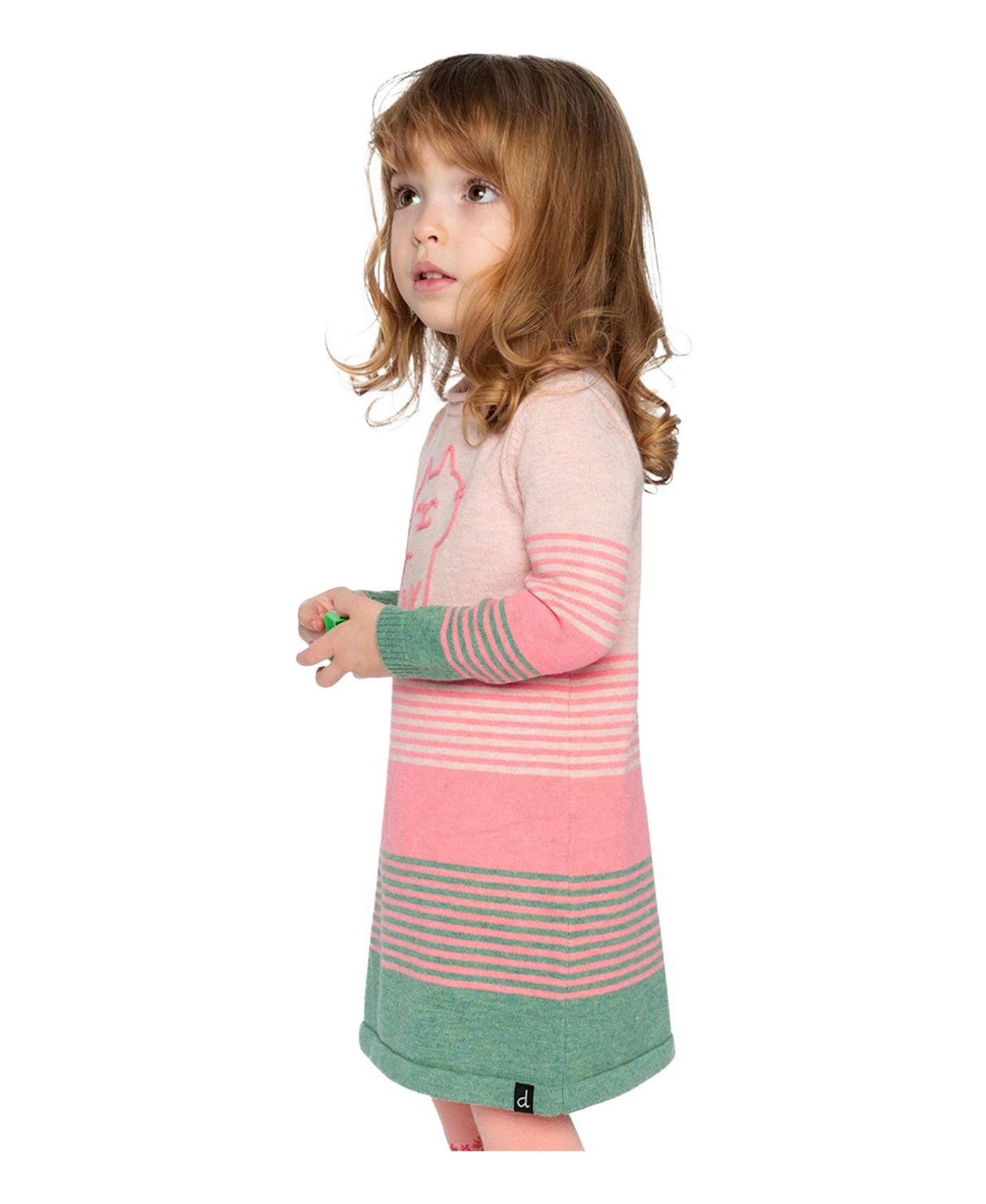 Little and Big Girl 6-8 Knitted Stripe Dress