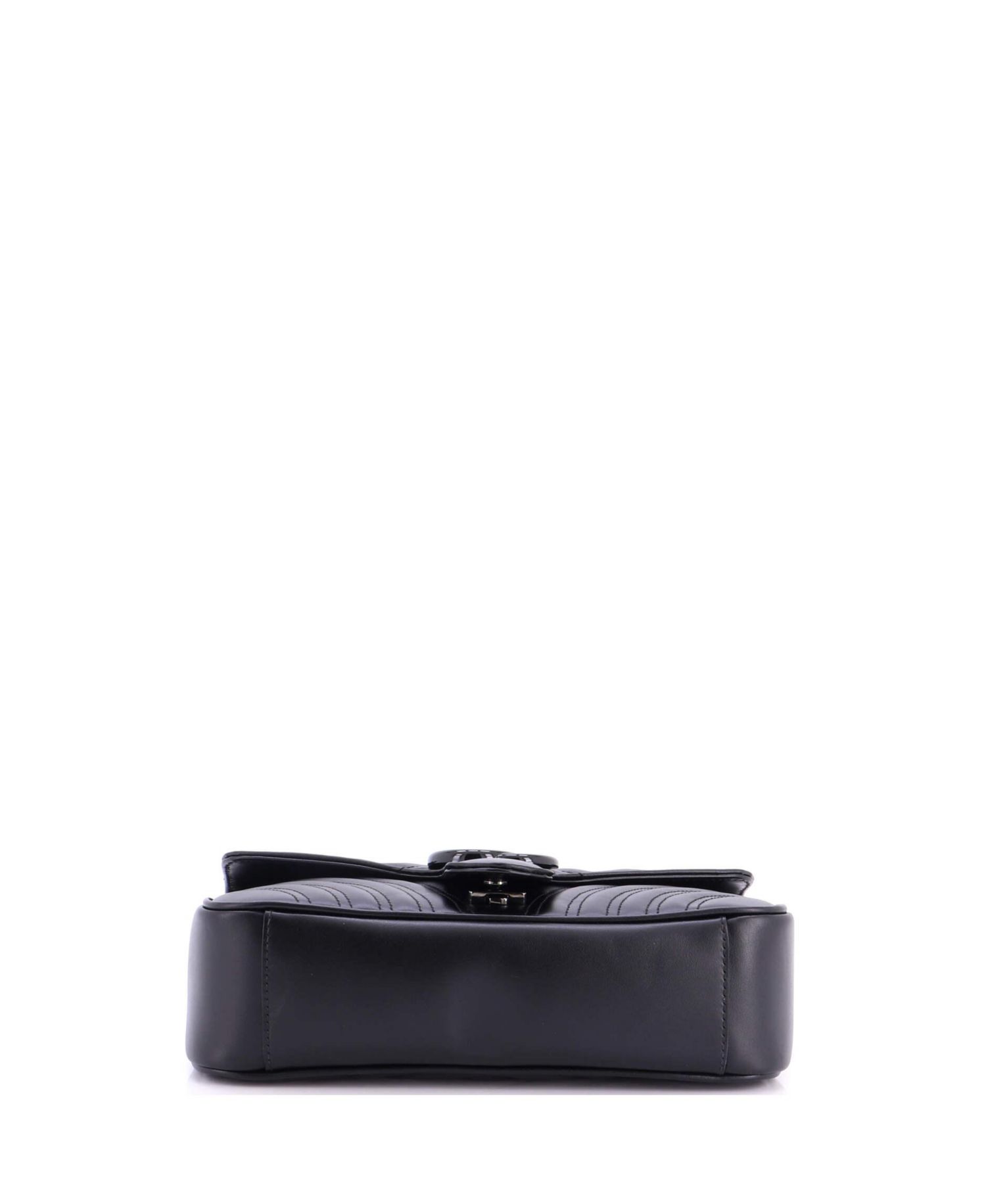 Small GG Marmont Monochrome Flap Bag Matelasse Leather