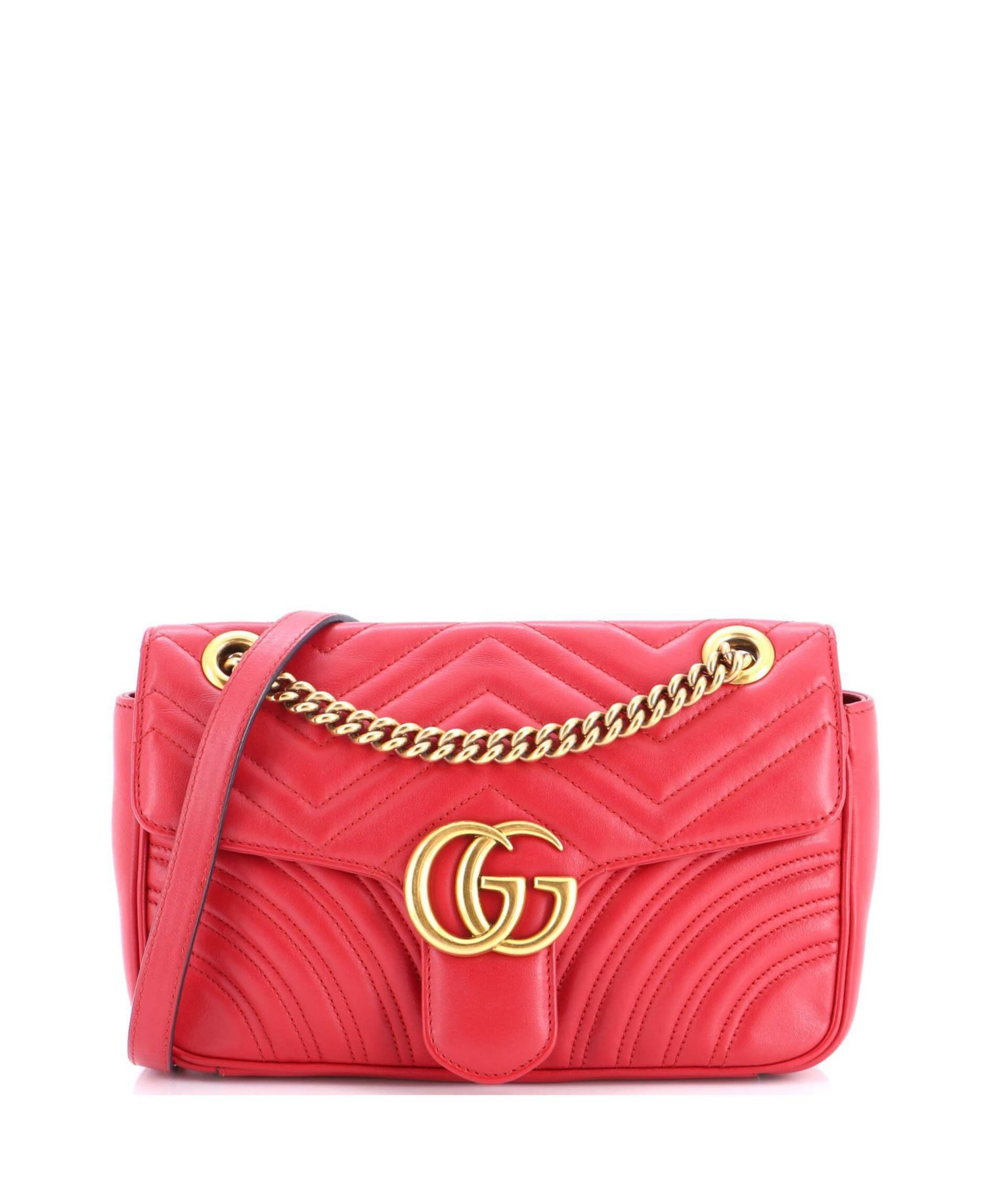 Medium GG Marmont Flap Bag Matelasse Leather