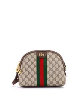 Small Ophidia Dome Shoulder Bag GG Coated Canvas