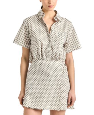 Women's Delaney Mini Check Shirting Open Back Dress