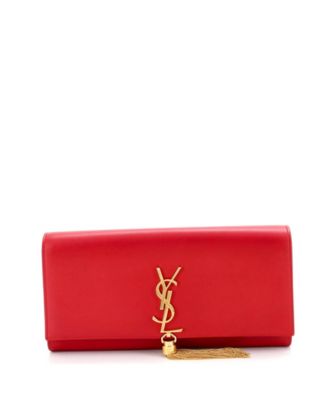 Long Classic Monogram Tassel Clutch Leather
