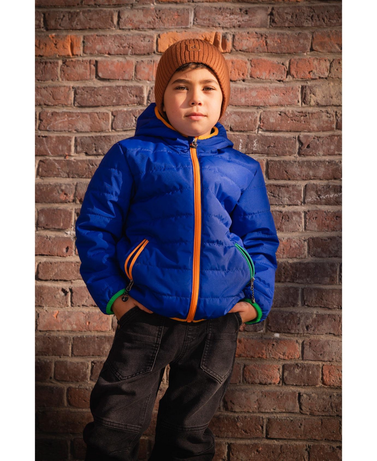 Deux par Deux Kids & Baby Little and Big Unisex 5-14 Ribbed Knit Hat