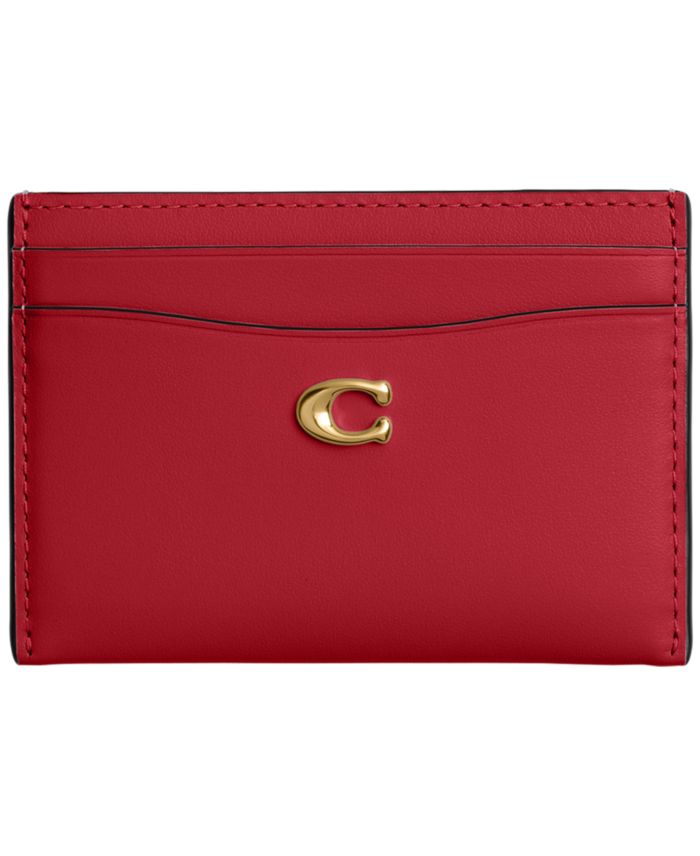 COACH Essential Polished Pebble Leather Card Case