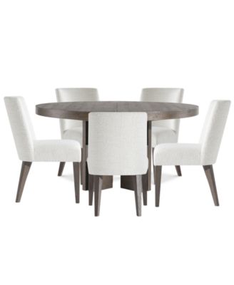 Outline 6-Piece Round Dining Set (Table & 5 Side Chairs)