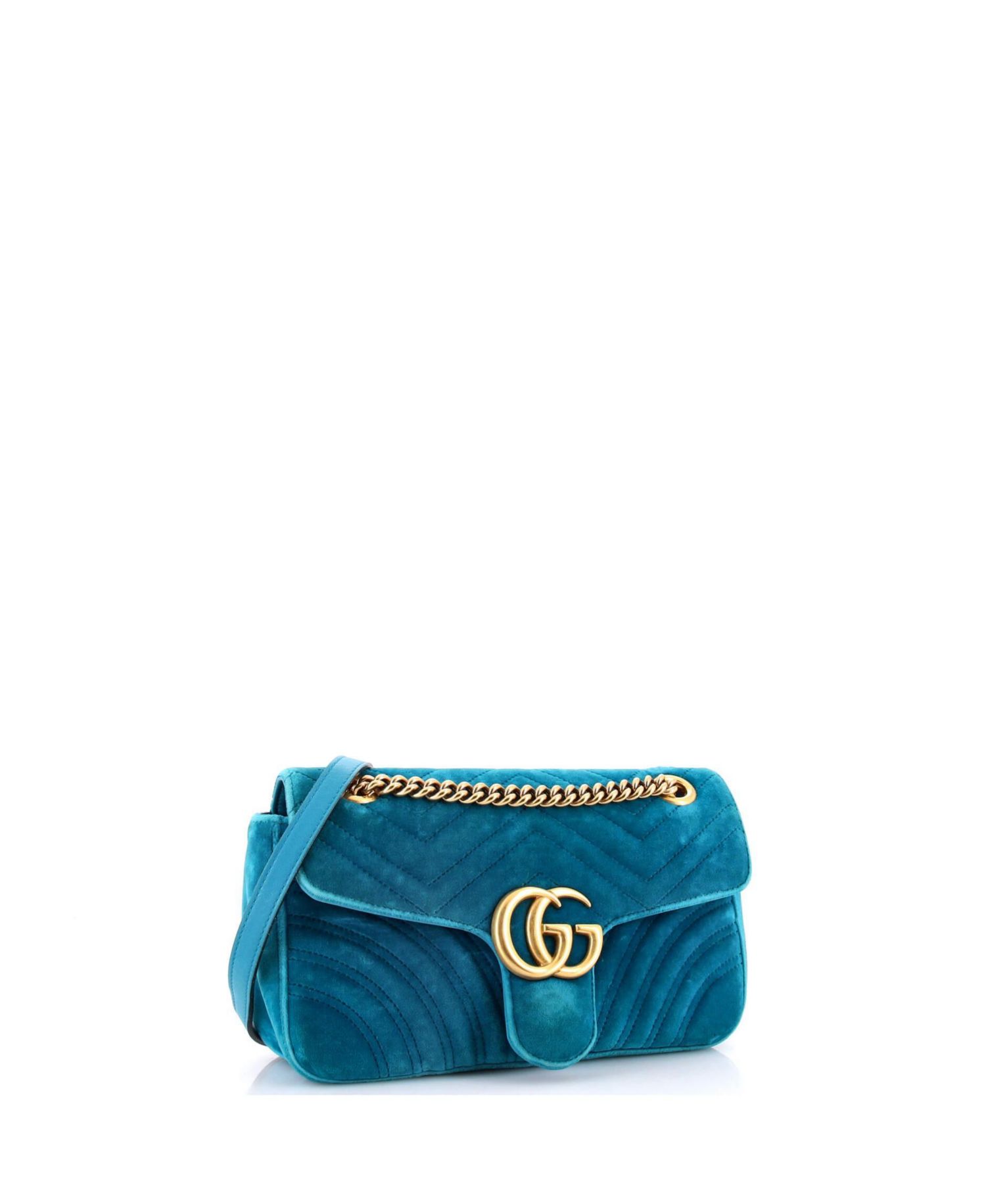 Small GG Marmont Flap Bag Matelasse Velvet