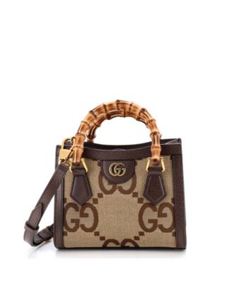 Mini Diana NM Bamboo Handle Tote Jumbo GG Canvas