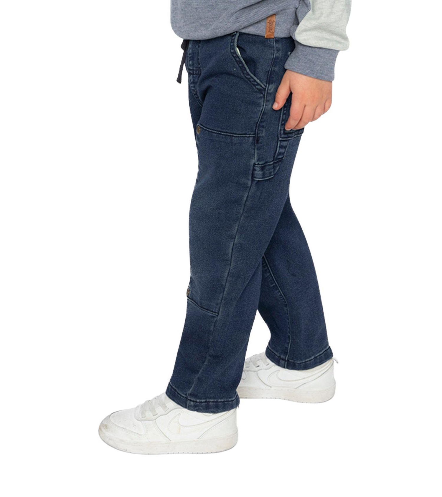 Little and Big Boy(6-12) French Terry Denim Pants
