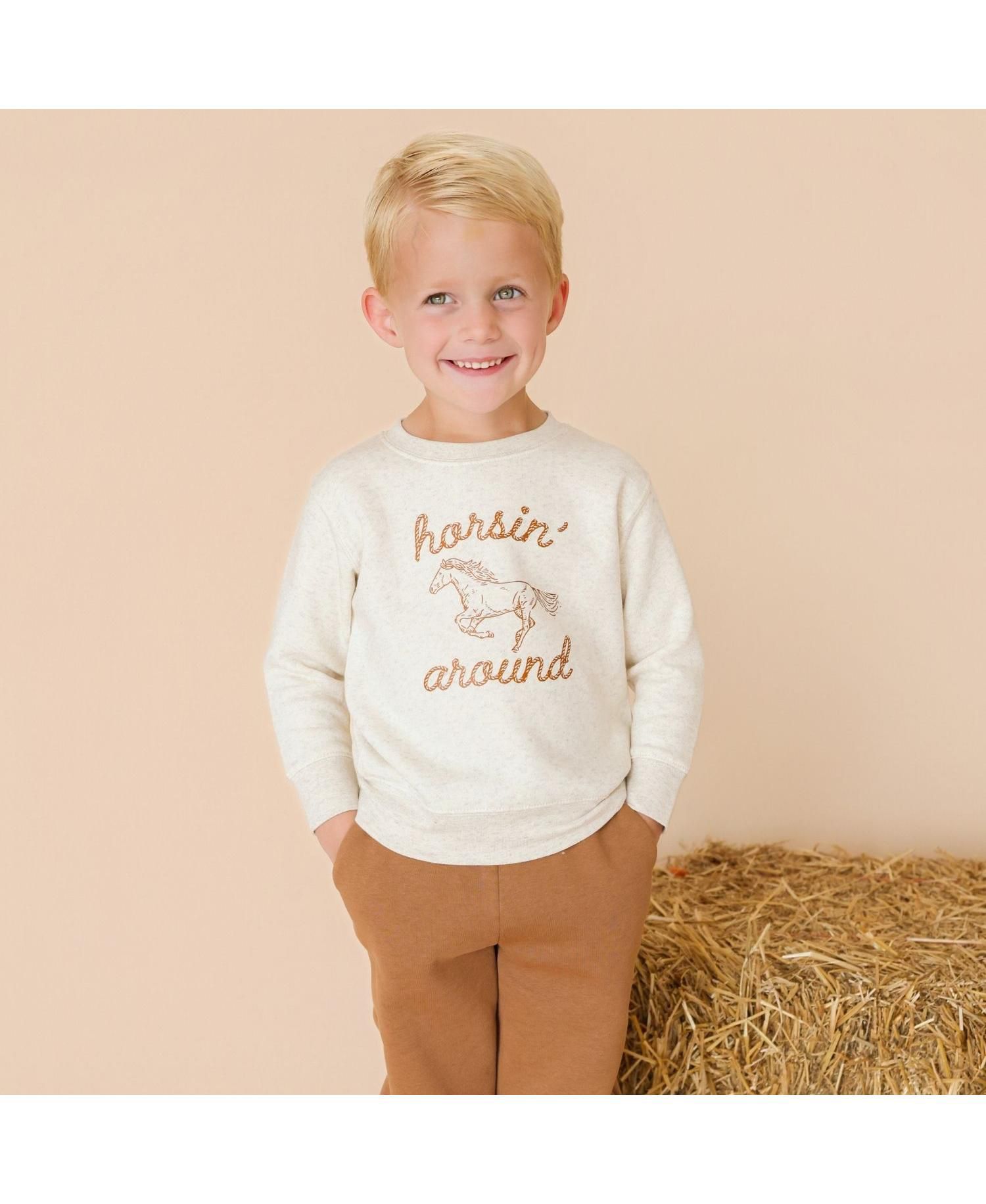 Little Boys (5-8) Horsin' Around Western Sweatshirt