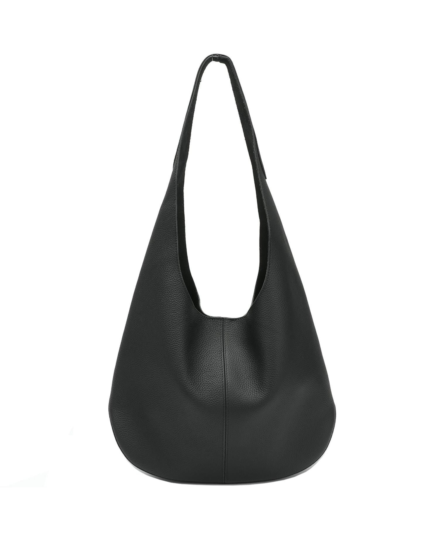 Arc Leather Crescent Hobo Bag Soft Pebbled Shoulder Bag Casual Slouchy Handbag