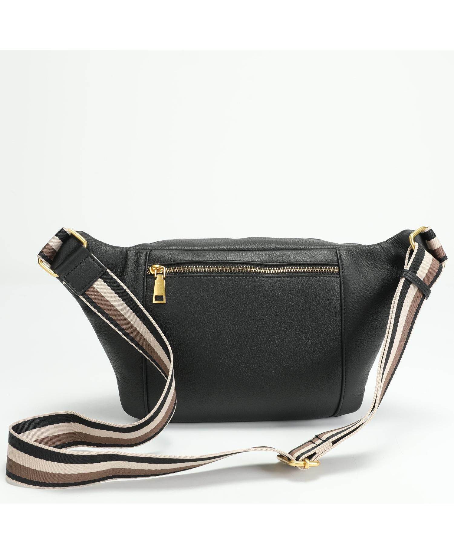 Cleo Leather Fanny Pack Crossbody Sling Bag Chest Belt Purse