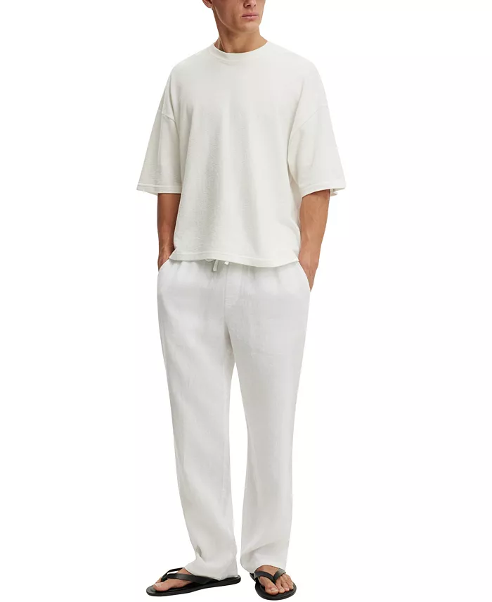 Men's Baggy Worker Linen Relaxed-Fit Pants - thumbnail 2