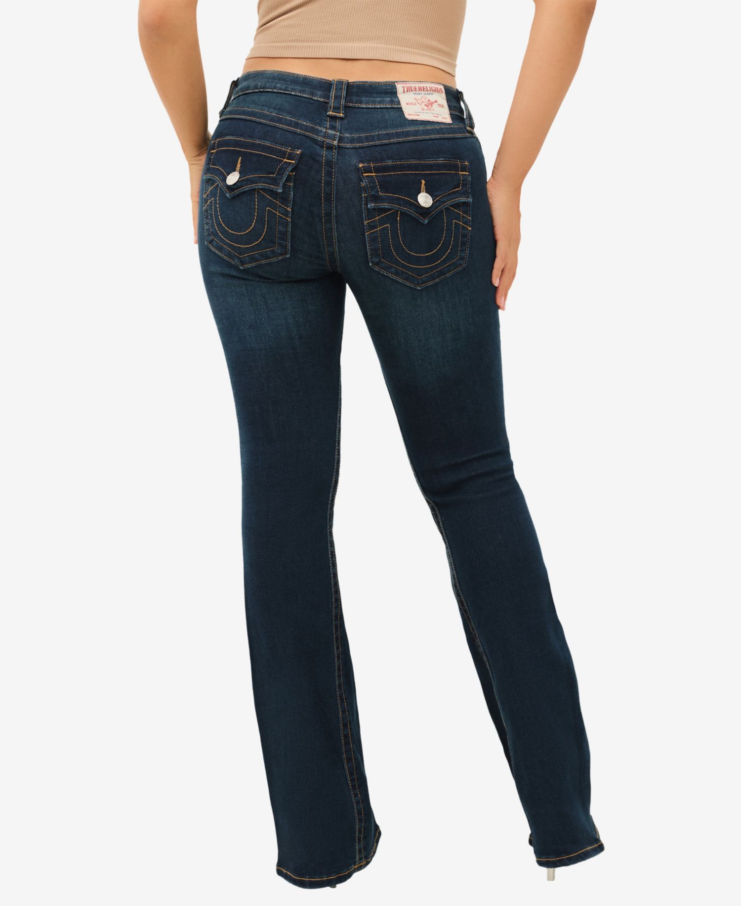 Women's Joey Mid-Rise Flare Flap Jeans