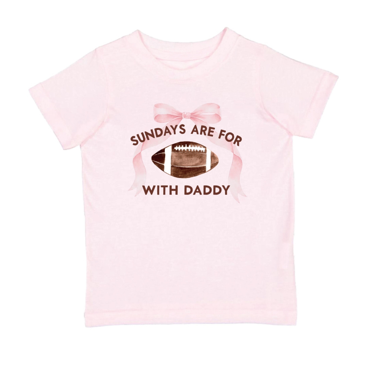 Sweet Wink Little Girls Sundays Are For Football Short Sleeve T-Shirt