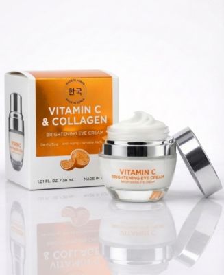 Vitamin C and Collagen Brightening Eye Cream - Korean Skincare Radiance and Firming Eye Treatment