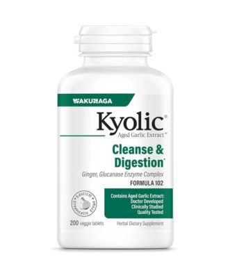 Aged Garlic Extract Formula 102, Cleanse and Digestion, Ginger and Enzyme Complex, 100 Vegetarian Tablets