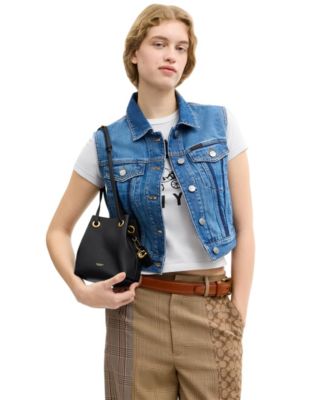 COACH Jade Small Leather Drawstring Crossbody Bag - Macy's