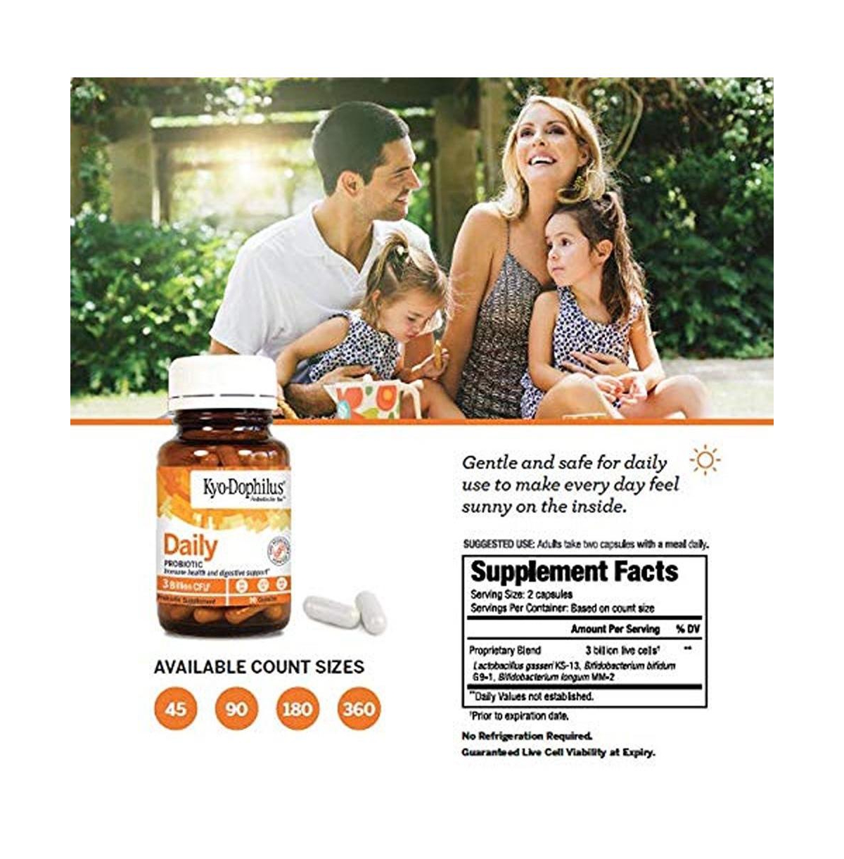 Kyo-Dophilus Daily Probiotic, Immune health and digestive support