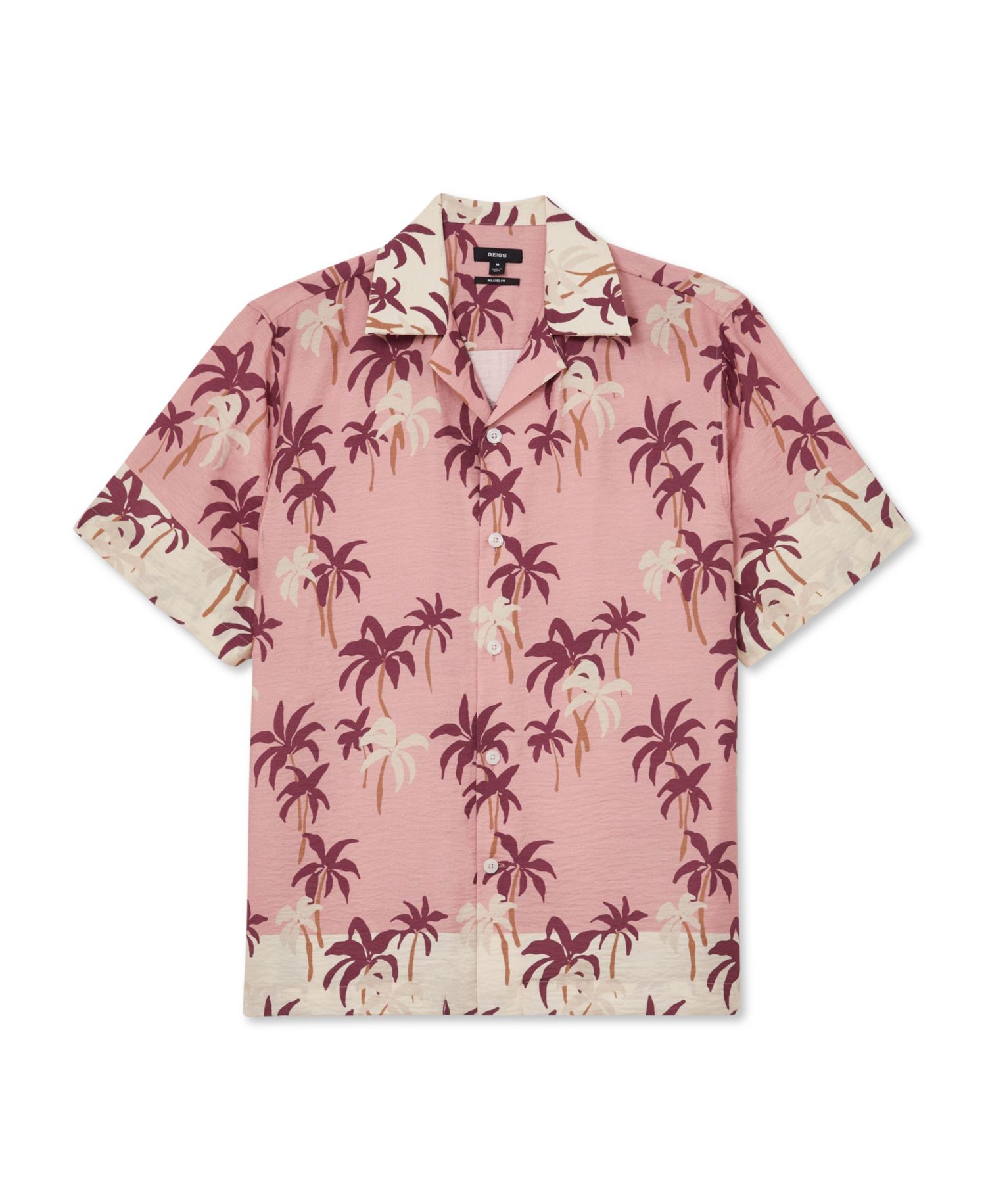 Men's Madrona Palm-Print Cuban-Collar Shirt