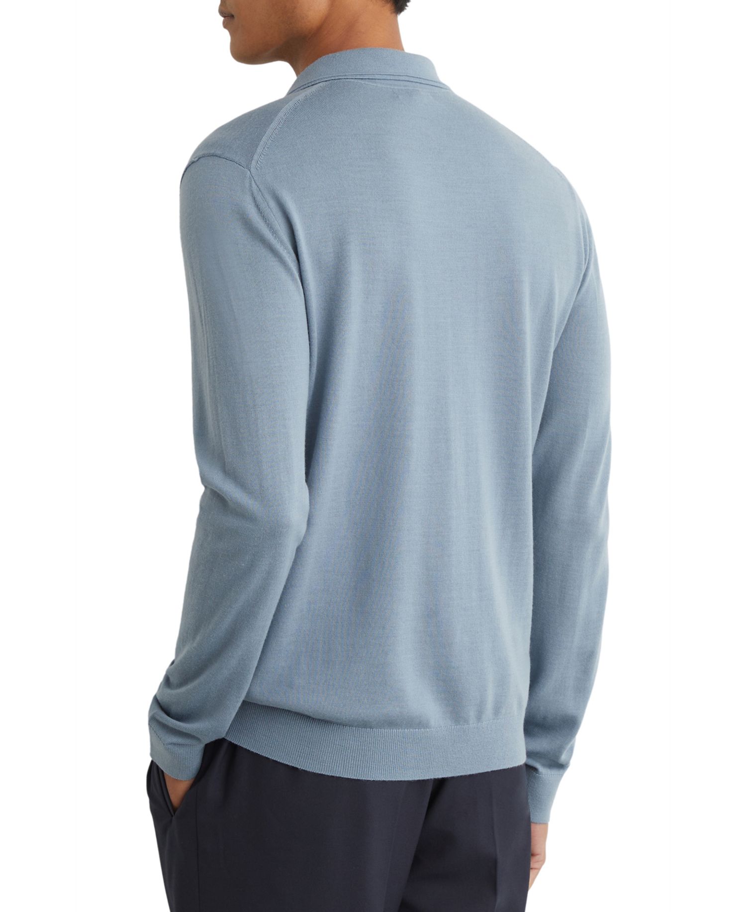 Men's Trafford Merino Wool Long-Sleeve Polo Shirt