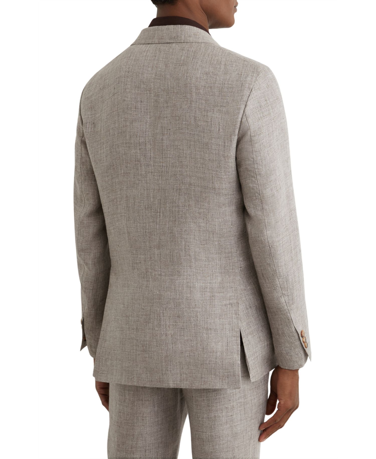 Men's Amore Linen Double-Breasted Tailored-Fit Suit Blazer