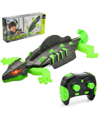 Wall Climbing RC Gecko with Glow-in-the-Dark Design, LED Eyes and Remote Control, Crawls on Floors, Walls, Ceilings and Glass, for Ages 3+