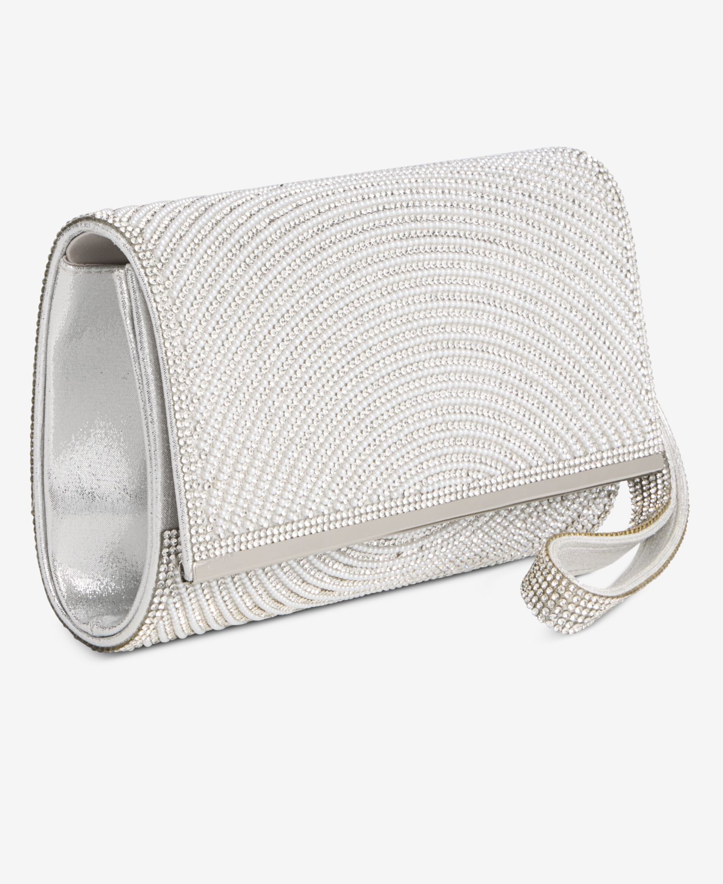 Женский клатч I.N.C. International Concepts Caitlin Embellished Evening Clutch Handbag, цвет: Жемчужный — фото 3