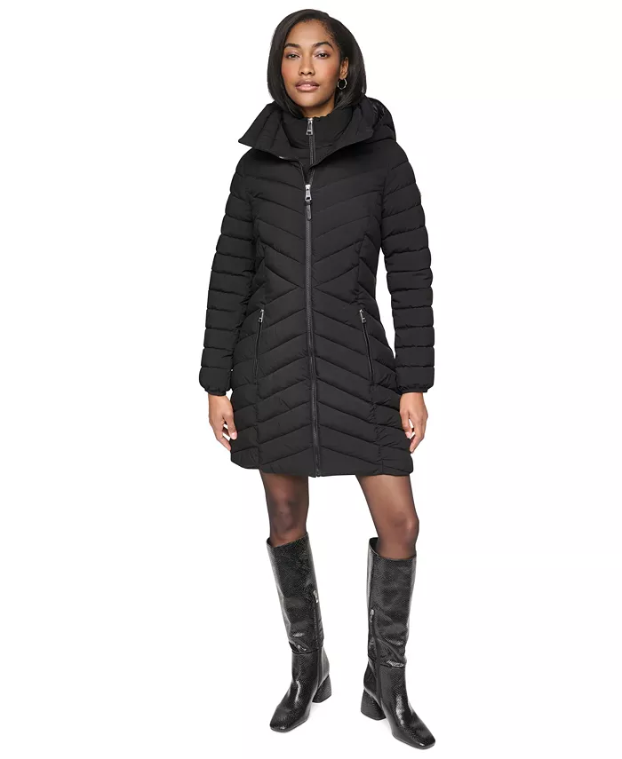 Women's Bibbed Packable Puffer Coat - thumbnail 8