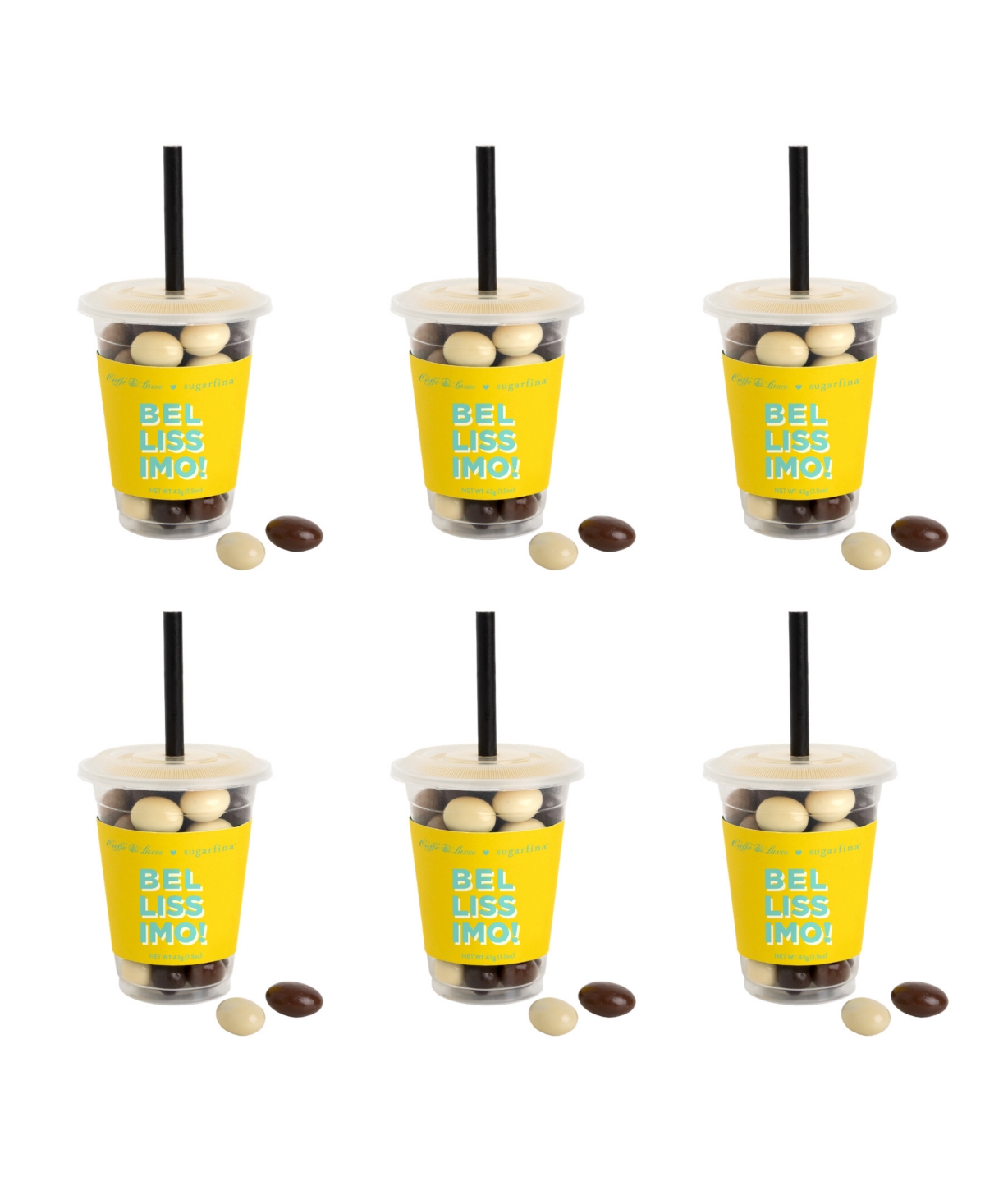 Sugarfina Caffe Luxxe Chocolate Espresso Beans Mini Coffee Cup Kit, 6-piece In No Color