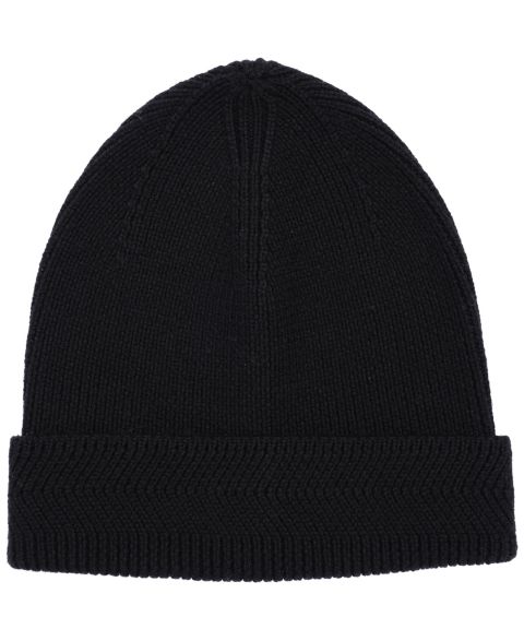 Мужская шапка Alfani Merino Wool Ribbed, цвет: Чёрный