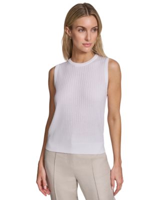 Women's Sleeveless Crewneck Knit Sweater
