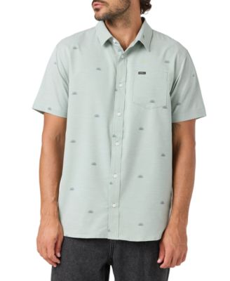 Men's Button-Up Collared Print Shirt