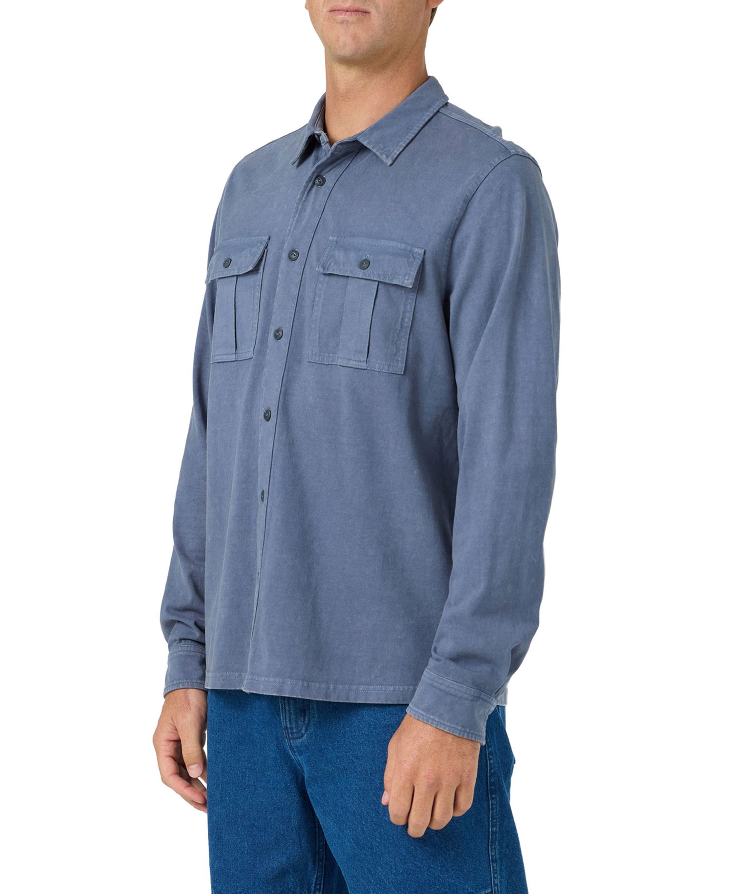 Men's Button-Up Knit Shirt