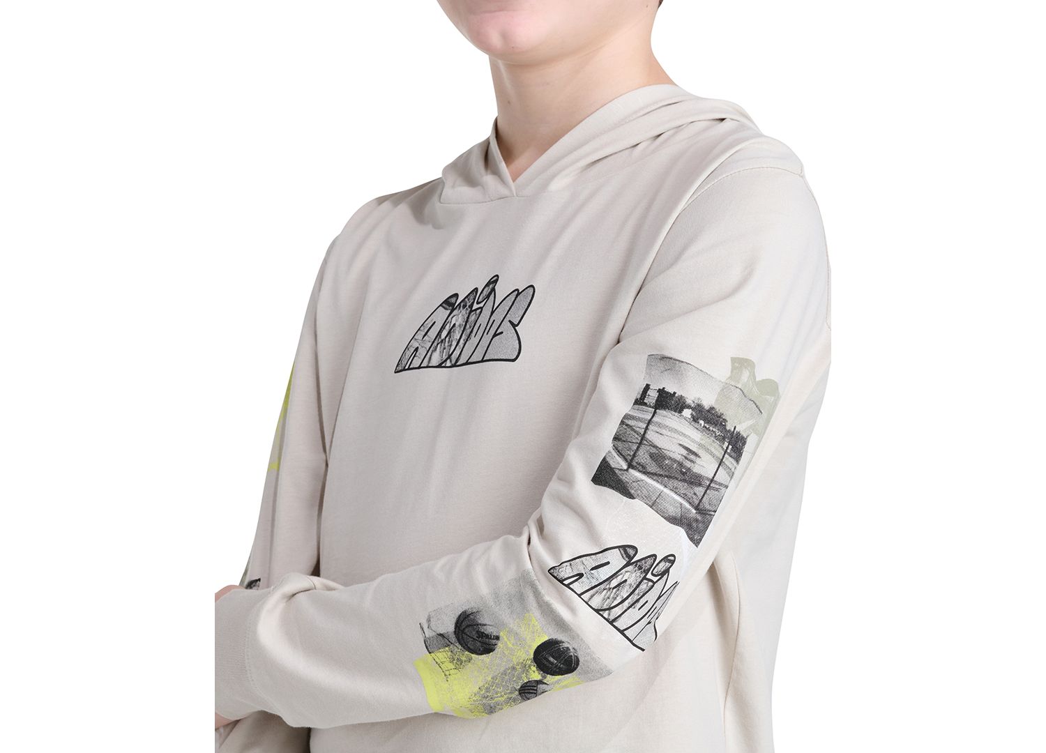 Boys' 8-20 Long-Sleeve Hooded Photoreal Sport T-Shirt