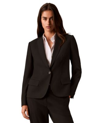 Women's One-Button Peak Lapel Blazer