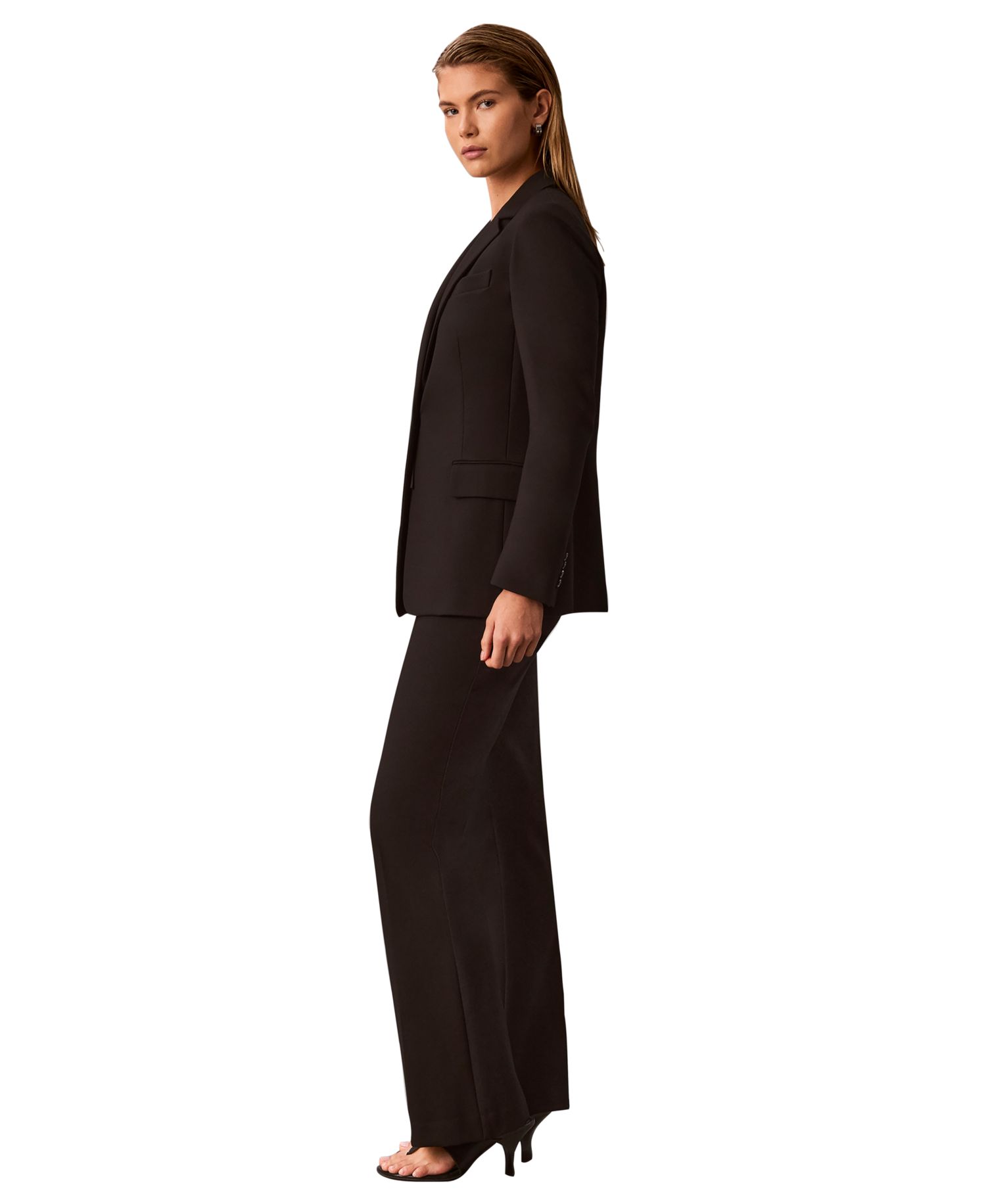 Women's Notch Collar One-Button Jacket