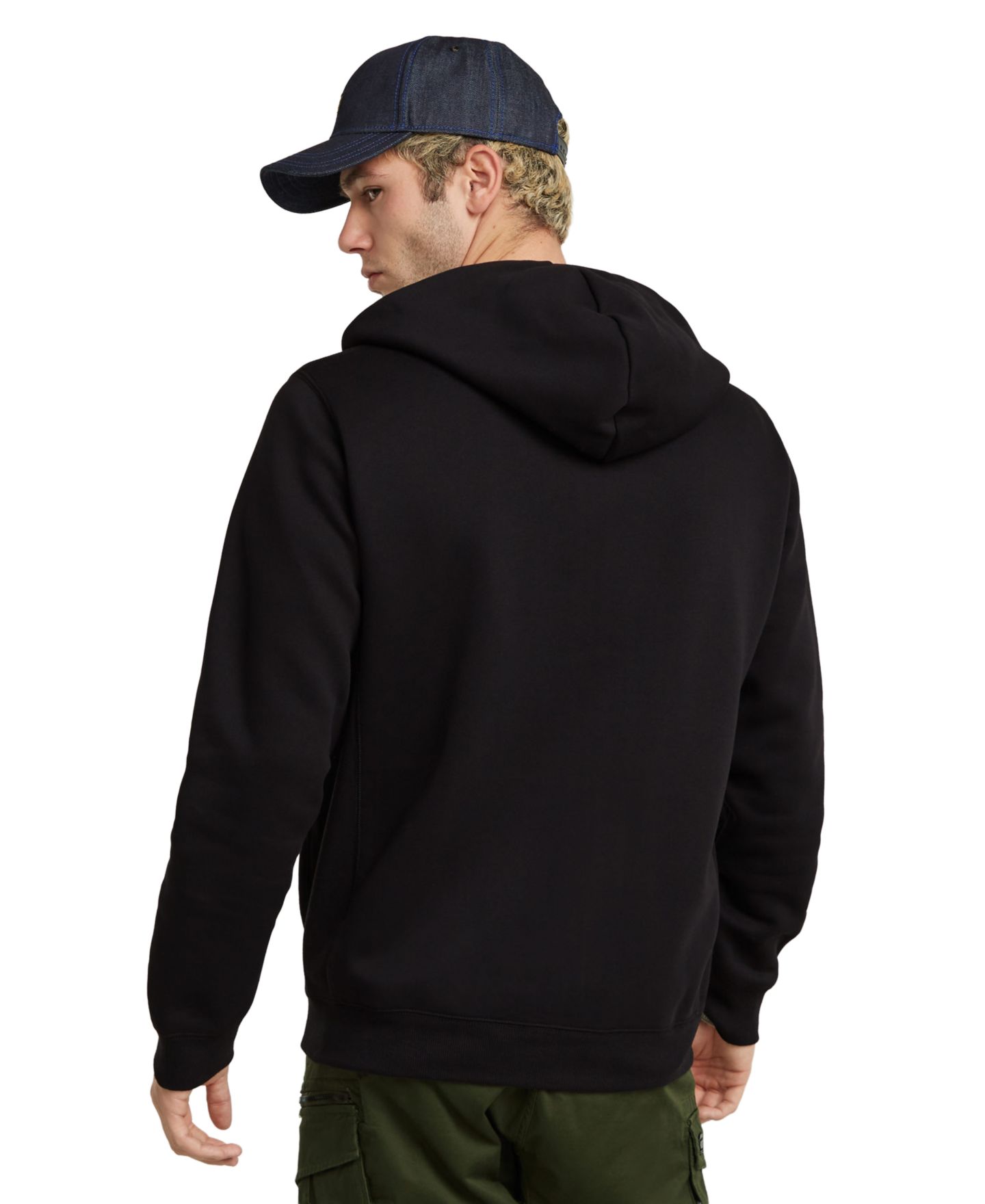 Мужское худи G-Star Raw Premium Full-Zip Hooded, цвет: Тёмный чёрный — фото 4
