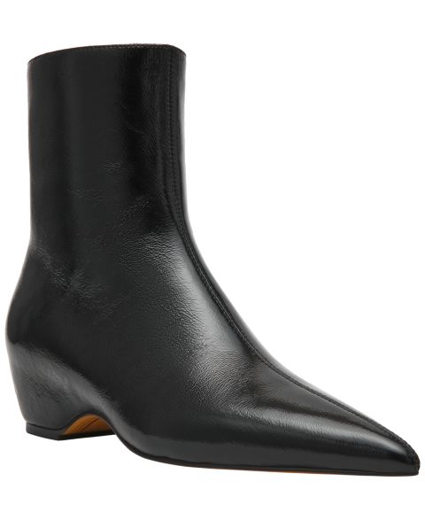 Женские ботинки Steve Madden Karlson Sculpted Wedge Booties, цвет: Чёрный блестящий