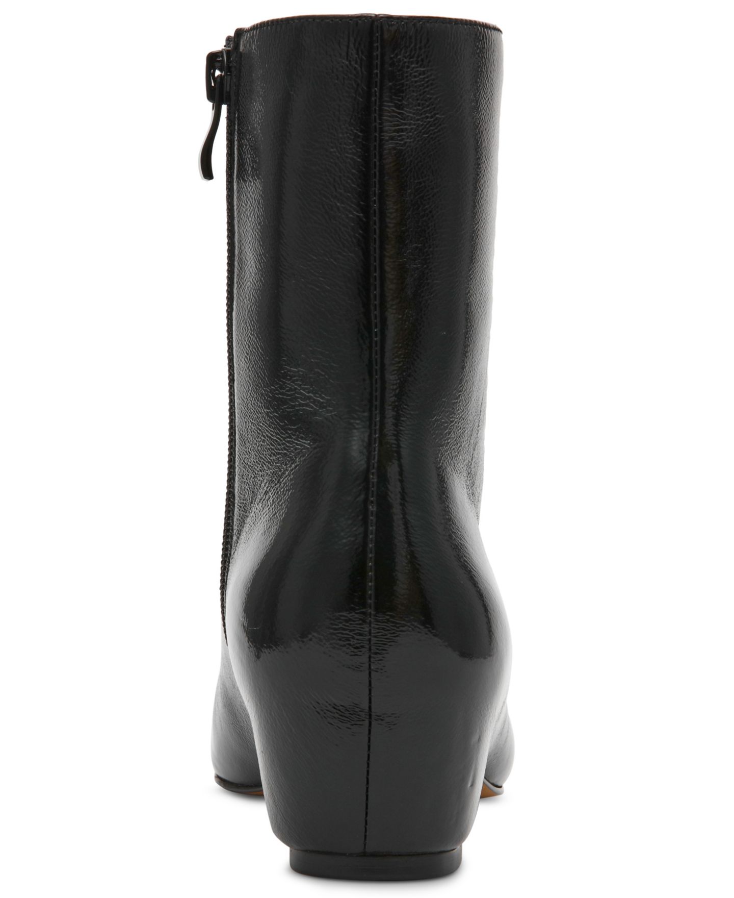 Женские ботинки Steve Madden Karlson Sculpted Wedge Booties, цвет: Чёрный блестящий — фото 3