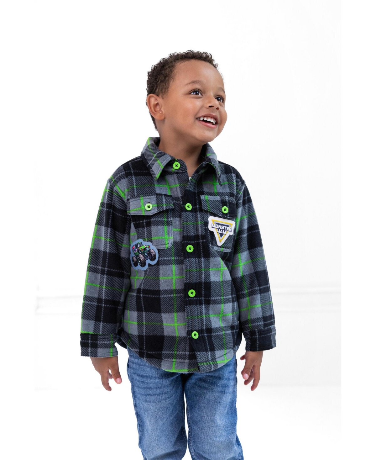Monster Jam Toddler Boy's (3T-5T) Button Front Shacket